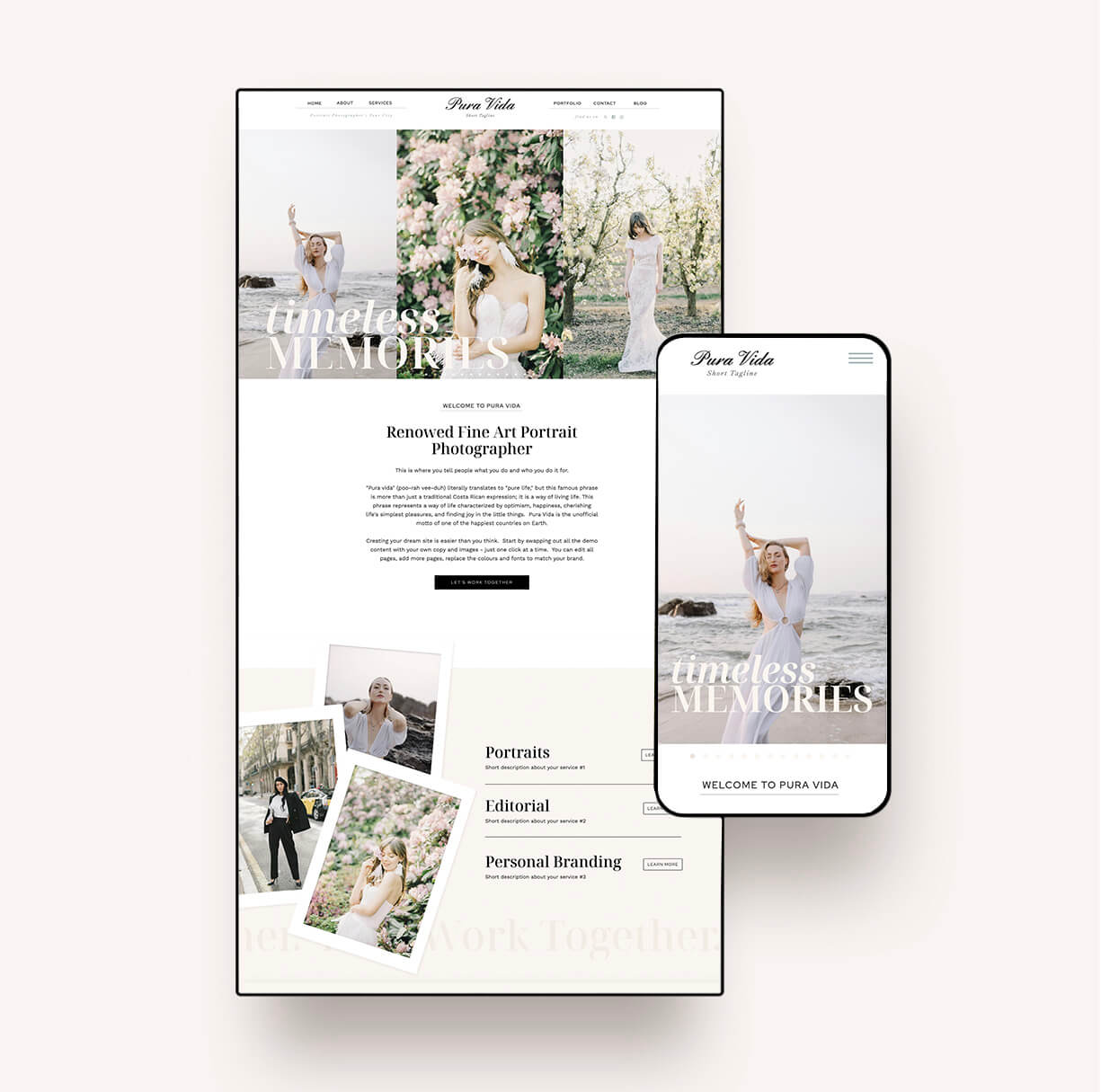 Pura Vida Showit Website Template