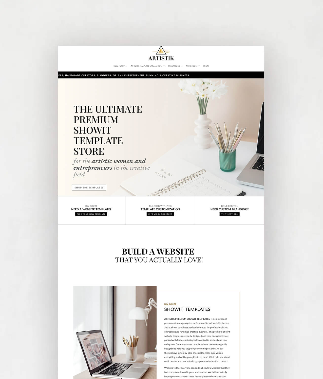Escazú Showit Website Template
